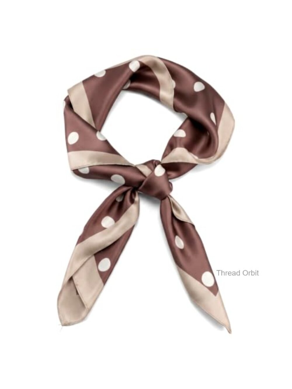 Polka Dot Satin Square Scarf Silk Feel Hair Neck Wrap 27.5x27.5